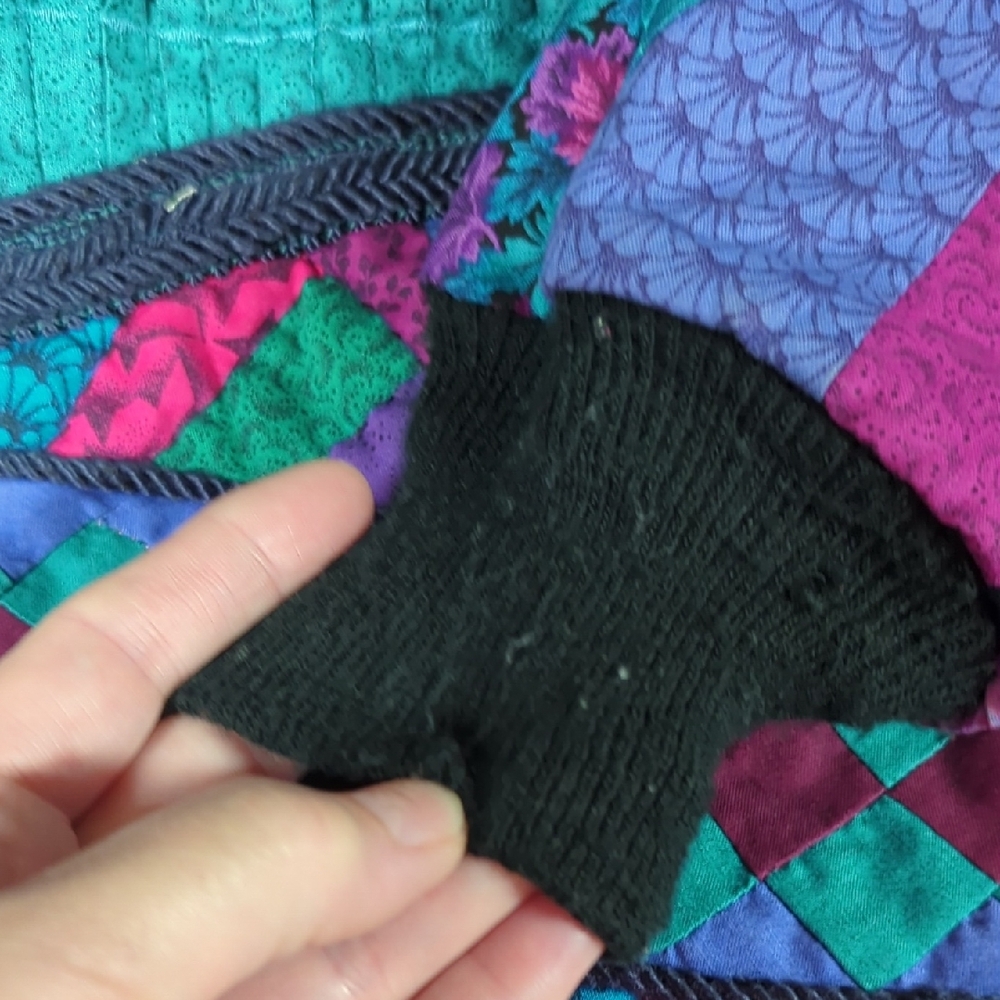 Vibrant Multicolor Women's Patchwork Jacket Vtg. - image 5